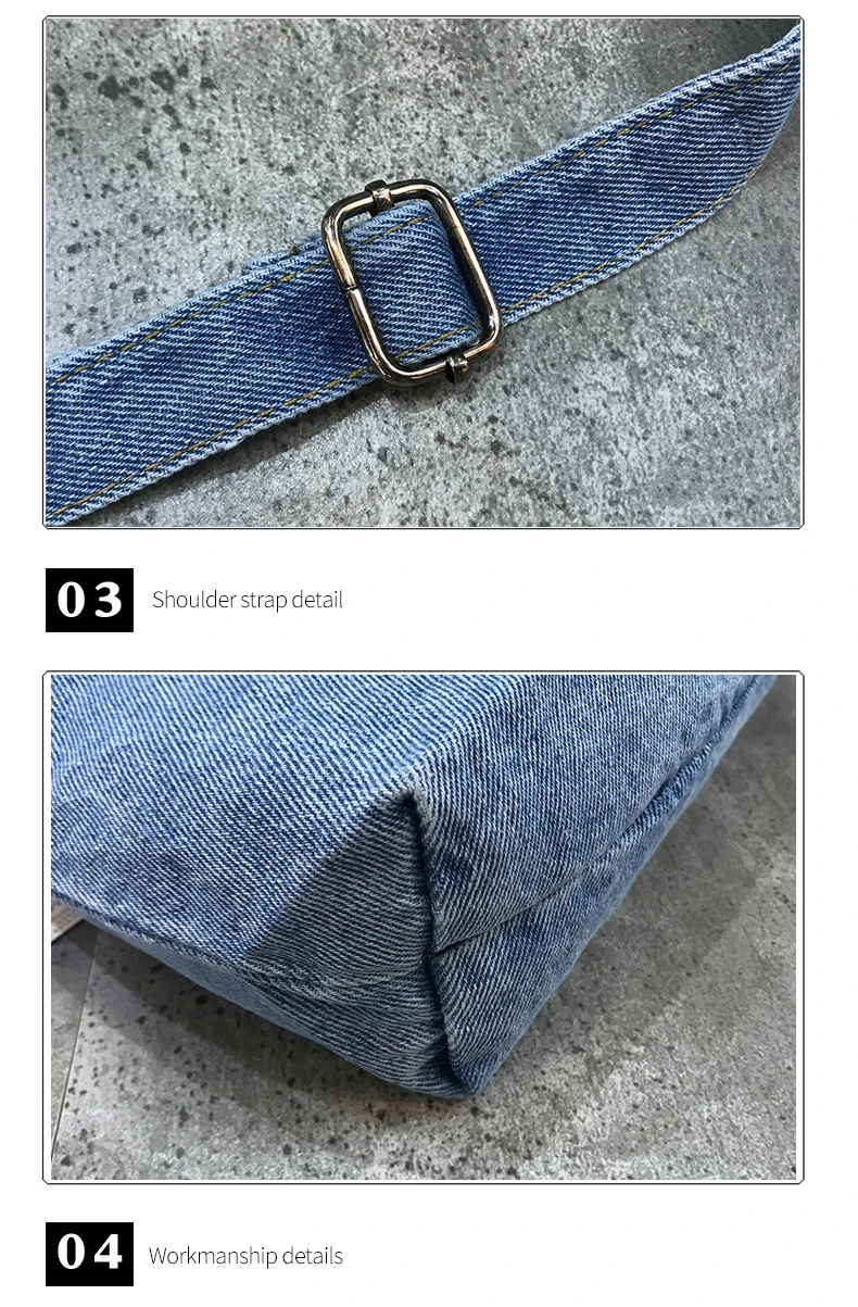 Горячая Распродажа джинсовая винтажная сумка через плечо модные сумки для женщин Портативная сумка Массажная женская сумка