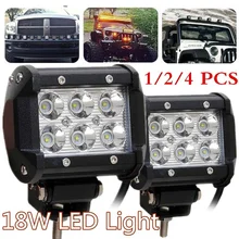 

HENYNET 18W Led Light Bar Lighting Car Driving Light Tractor Light Car Accessories Lamp Car Truck ATV SUV JEEP Boat