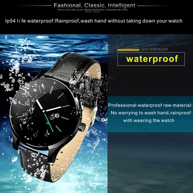Смарт часы k88h SmartWatch сердечного ритма Мониторы круглый Montre разъем Bluetooth