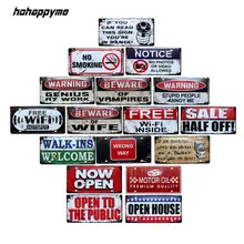 Free WIFI Funny Vintage License Plates Antique Pub Decoration Retro Iron Painting Metal Tin Signs Craft Decor 30*15 CM