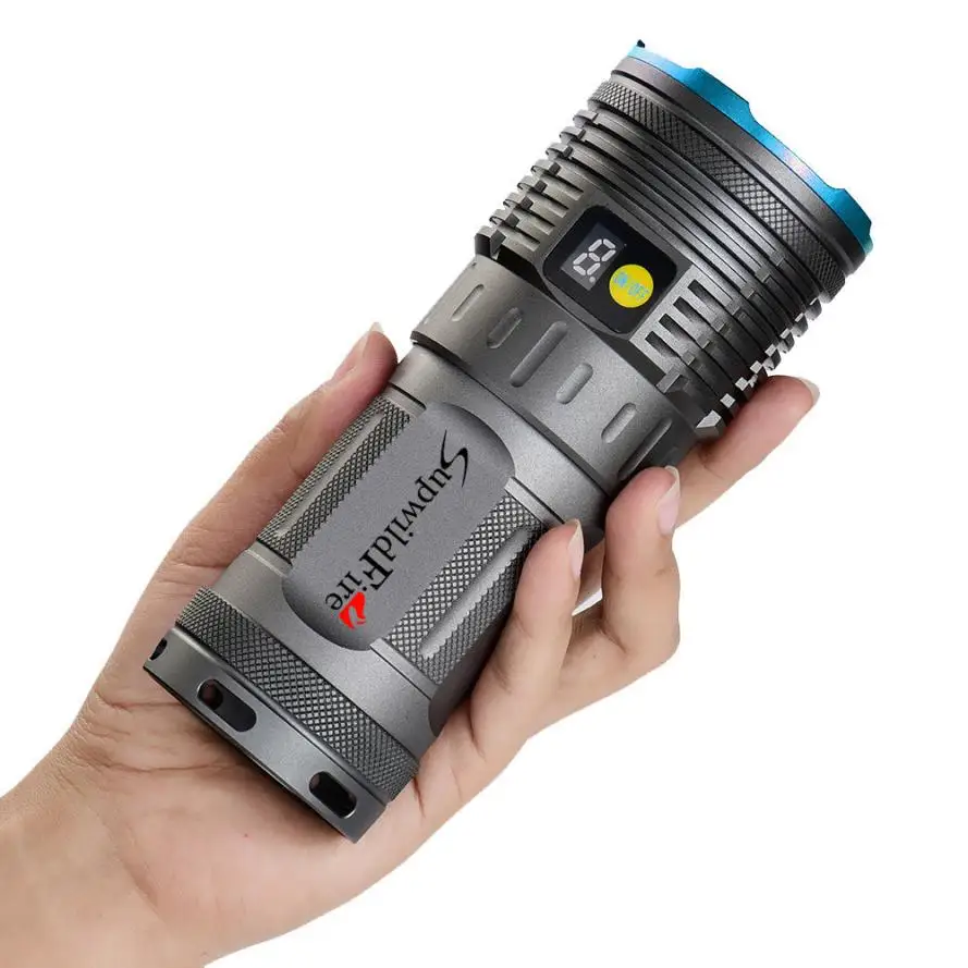 

2017 NEW FREE SHIPPING Supwildfire 35000LM 12 x XM-L T6 LED Power Digital Display Hunting Flashligt N3