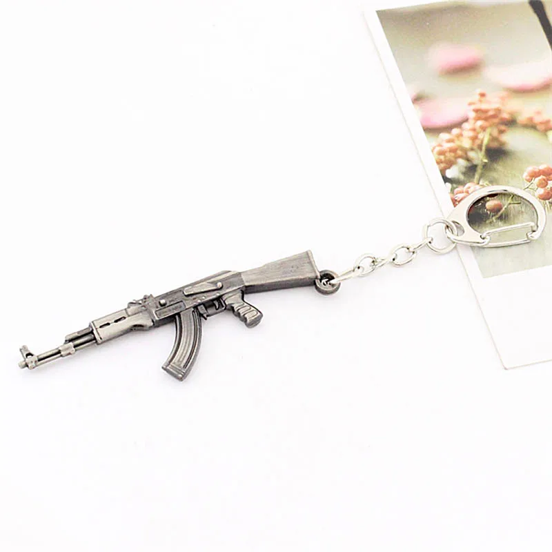Chaveiro Key Holders Novelty Weapon Gun Keychain CF AK47 Gun Mode