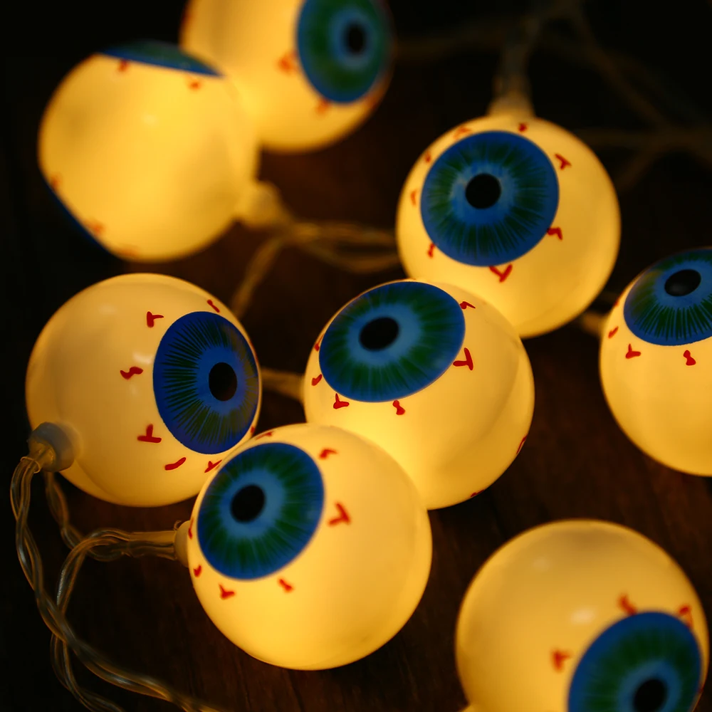 Mrosaa 10 LED 1M Halloween Eyeball Fairy String Lights for Christmas ...