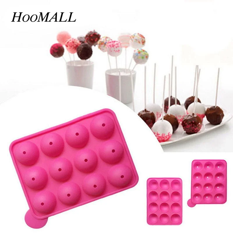 

Hoomall Eco-Friendly Silicone Cake Pop Mold Cupcake Lollipop Mold Sticks Baking Tray Cake Decoration Tool