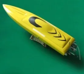 1111 ракета стекловолокна гоночная лодка/бесщеточный для электрической лодки желтый с 2858 KV2881 бесщеточный двигатель 70A ESC