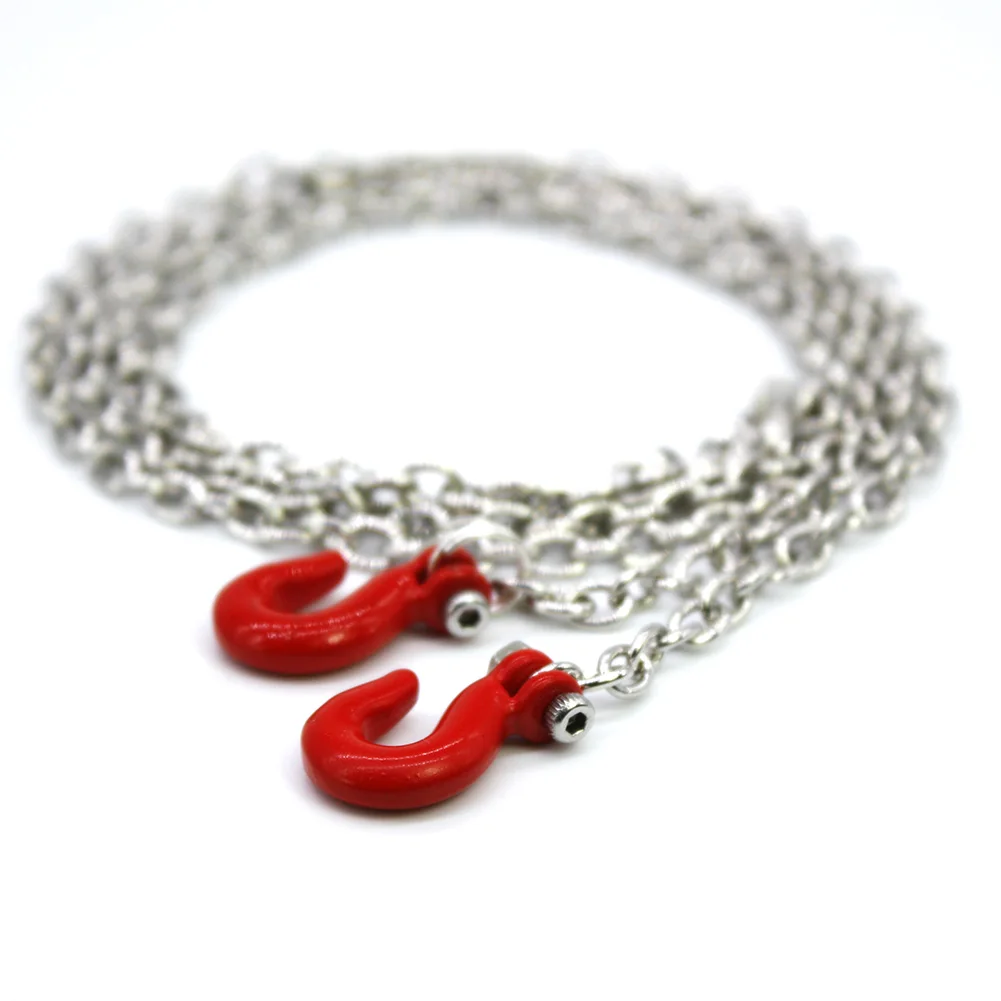 

High Quality 1/10 Scale Metal RC Chain With Hooks 110CM Length RC Crawler Truck Accessories