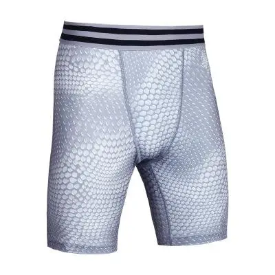 Ganyanr брендовый колготки для бега мужские фитнес спортивные Леггинсы Короткие штаны для йоги баскетбольные тренировочные Компрессионные шорты для занятий спортом - Цвет: Серый