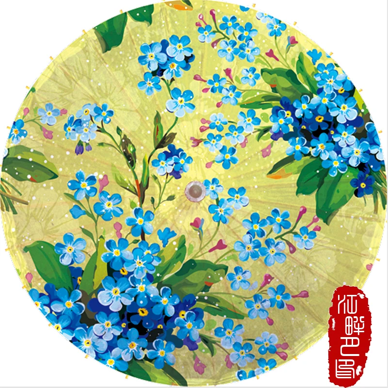 

Country Poetic Exst Oiled Paper Umbrella Large Diameter 39 Inches Out-Door Wedding Decorations Parasol Plain Color Umbrella