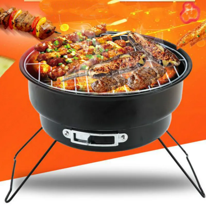 Outdoor Folding Portable Mini Barbecue Charcoal Stainless Steel Folding Portable Mini Barbecue Charcoal
