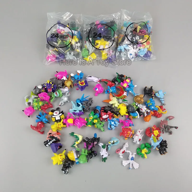 864pcs Wholesale Cartoon mini 2-3cm Pokemones Action Figure pikachued Figures Japan Pet monster Model Toys For Children K76