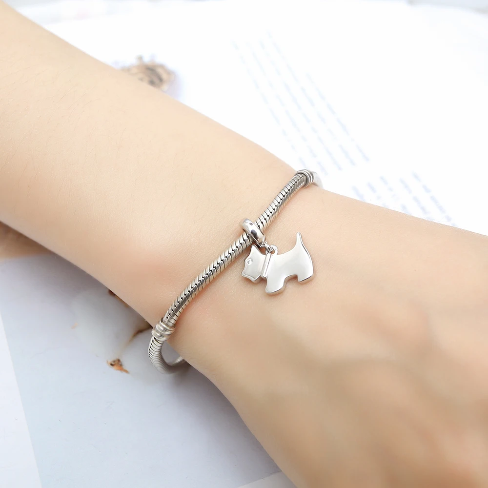 Puppy Pendant Fit Pandora Bracelets Charms Silver 925 Original Beads Authentic 925 Silver Charms DIY Jewelry Making Dropshipping (2)