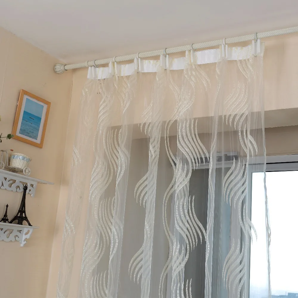 Tela de organza jacquard de diseño a rayas de napeel para telas  transparentes para cortinas de tul sala de estar - AliExpress