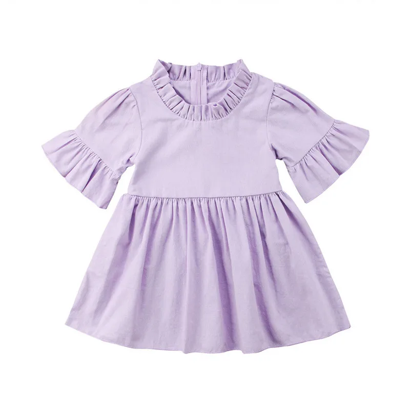 

Toddler Baby Kids Girl Summer Princess Party Casual Dress Sundress Clothes 6M-4T Baby Dresses O-neck Knee-length Short Dresses