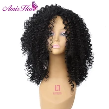 Amir Medium Long afro Kinky Curly Synthetic wig for Black Women With Baby Hair lolita wigs cosplay perruque Amir Medium Long afro Kinky Curly Synthetic wig for Black Women With Baby Hair lolita wigs cosplay perruque