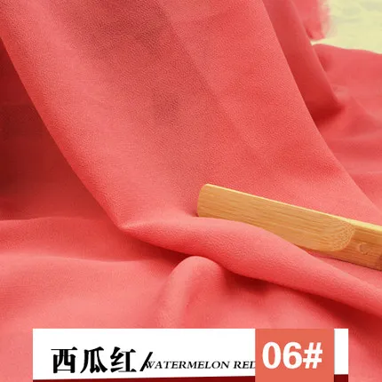 Красочные шифон 150*100 см мягкие для торжественное платье ткань подкладки Шторы DIY Материал ткани жоржет Лоскутная Декор - Цвет: Light red