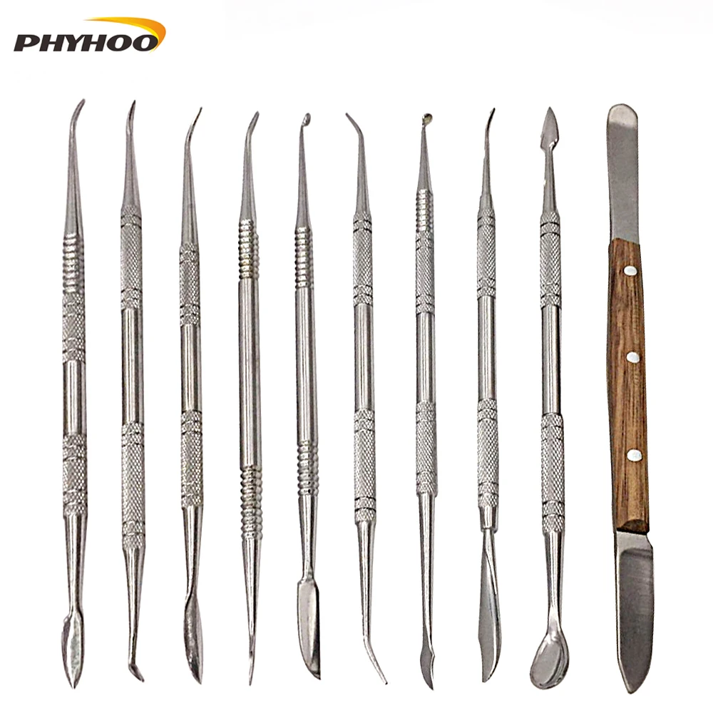 Dental Lab Equipment Wax Carving Tools Set Steel Wax Carver Clay