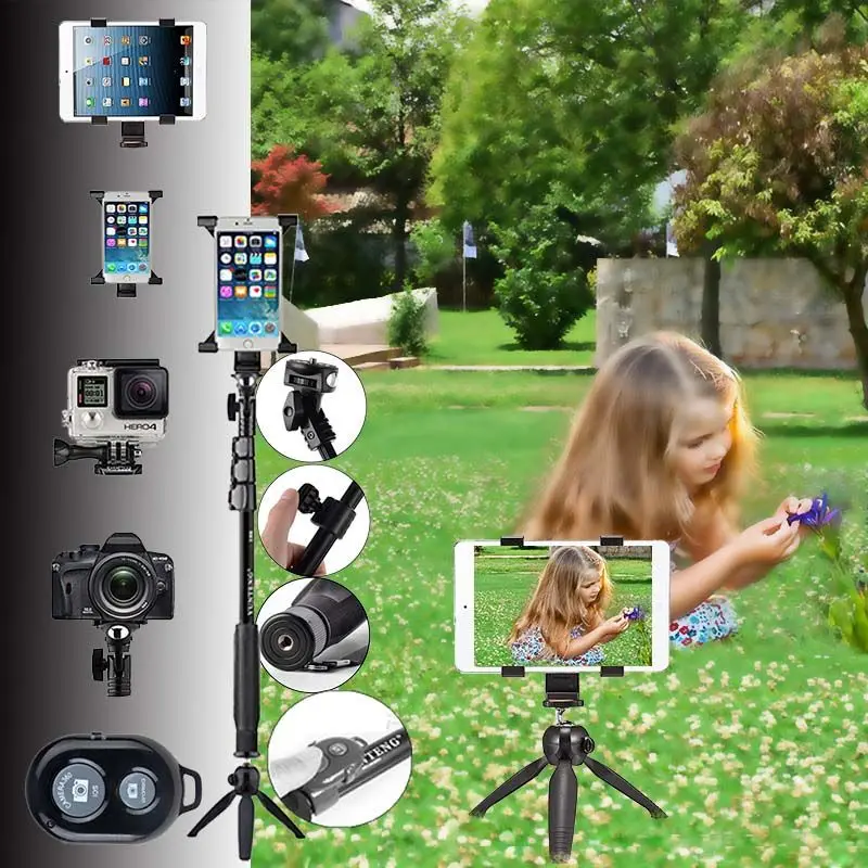 

YUNTENG Camera Bluetooth Remote Extendable Selfie Stick Monopod+YUNTENG Tripod For Smartphones 7 Pro, Tablets and Video Cameras