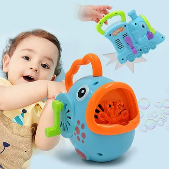 

Cute Hand Controlled Bubble Maker Machine Blower Toy for Children Kids Baby Showers Swimming Pool Bathtub