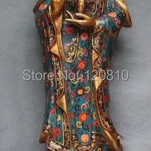 Zhaomerui30++ 58 Китайский Медь Бронза Перегородчатой Гуань Инь Гуань-инь Бодхисаттвы Статуя Будды