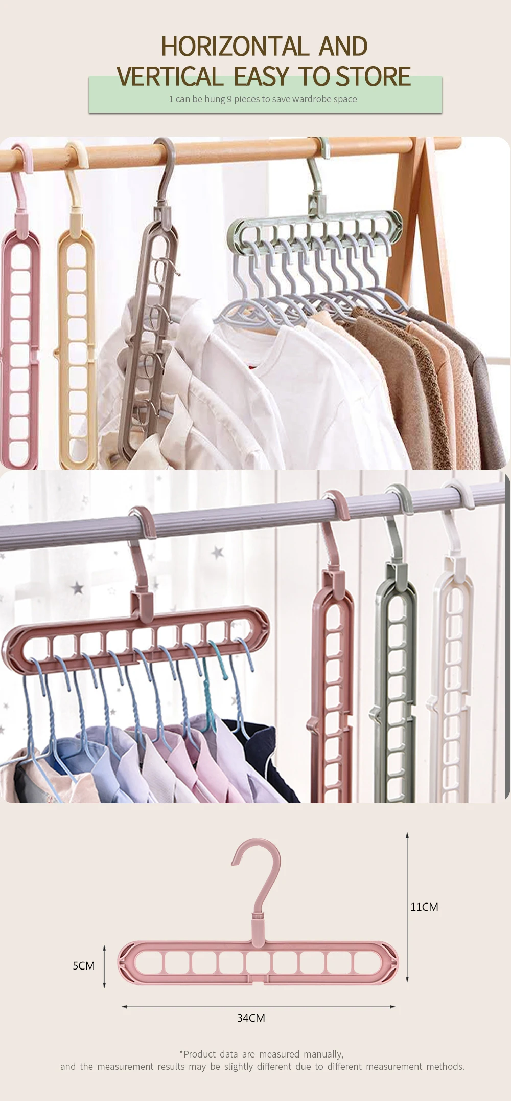 Multi-port Support Circle Clothes Pants Hangers for Clothes Drying Storage Racks Multifunction Plastic Scarf Clothes Hangers