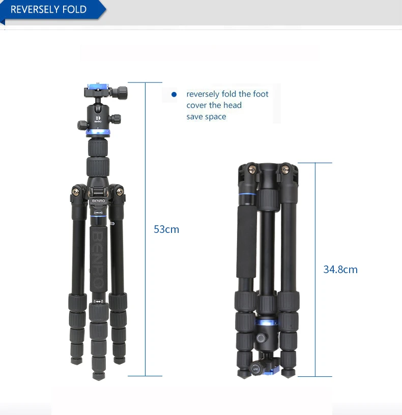 Benro IF19 штатив алюминиевый Портативный дорожные штативы для Камера завернутыми монопод 5 Раздел сумка Максимальная нагрузка 8 кг DHL