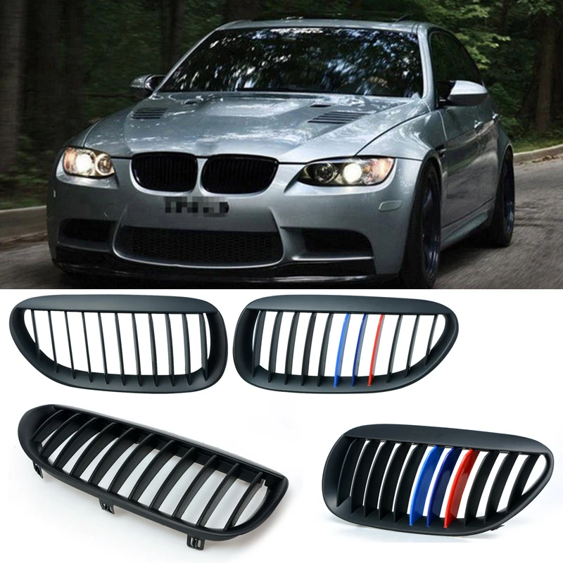 

Matte Black M Color Front Kidney Grille Grill For BMW E63 E64 645i 650i M6 Convertible Coupe 2004-2010 Car Grills