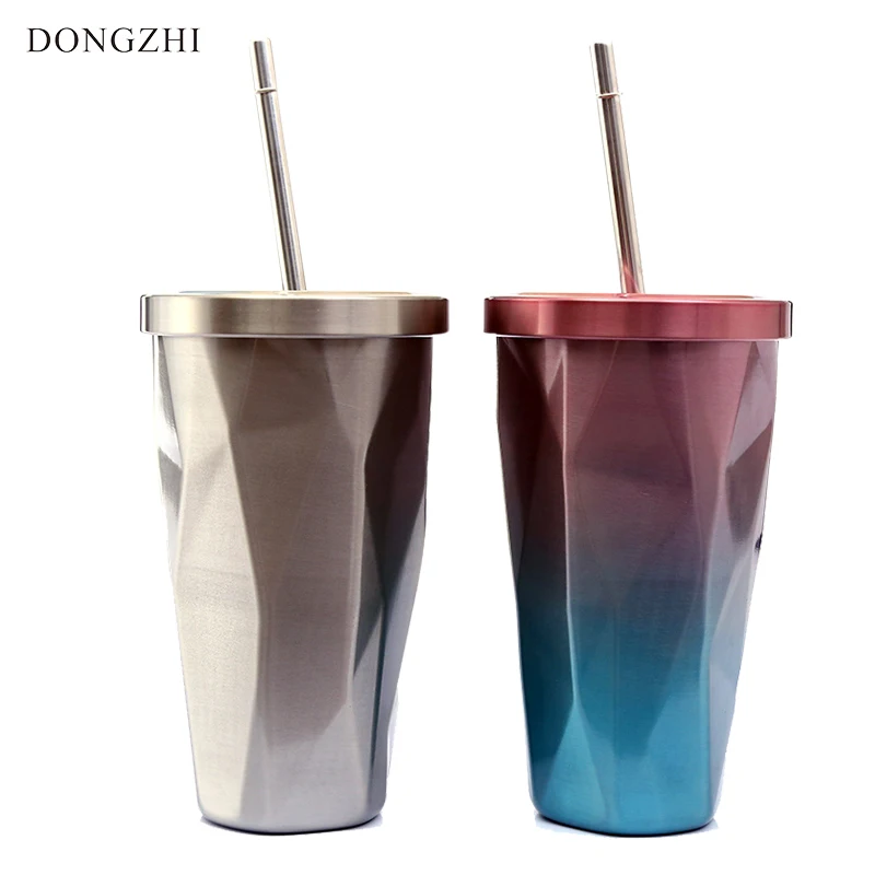 

2018 New Creative Car Bottles Of Water Thermal Insulation Mugs with Straw Water Bottle For Self-Driving Travel Drink Bottle