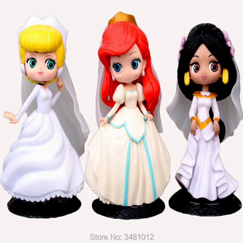 15cm Mermaid Jasmine Wedding Dress Princess Model Pvc Action