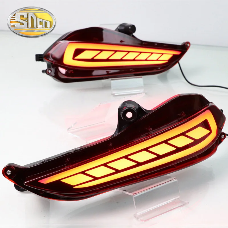 

SNCN 2PCS Multi-function LED Reflector Lamp Rear Fog Lamp Bumper Light Auto Bulb Brake Light For Toyota Yaris 2017 2018