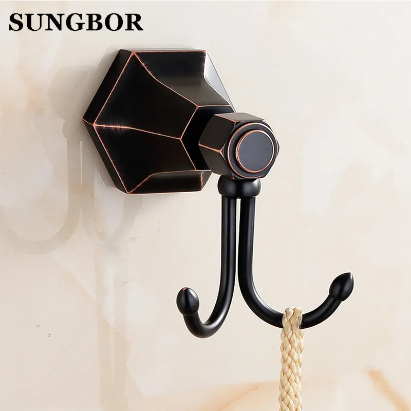 Luxury Bath Hardware Wall Mounted Robe Hook,Clothes Hook Golden Finish