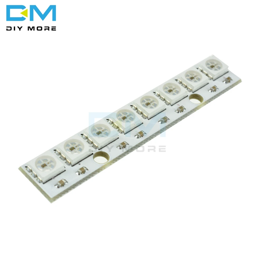

WS2812 WS 2811 5050 RGB LED Lamp Panel Module 5V 8-Bit Rainbow LED Precise Board 8MHZ AVR For Arduino Breadboard Solder Pads