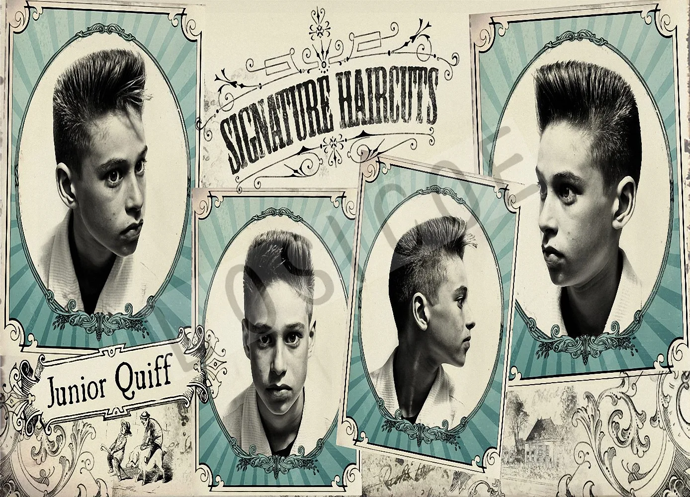 Vintage Hairdresser Tattoos Patterned Posters Kraft paper Interior Painting Restoring Wall Sticker Barber shop Home Decoration Vintage Hairdresser Tattoos Patterned Posters Kraft paper Interior Painting Restoring Wall Sticker Barber shop Home Decoration