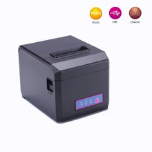 POS тепловой 80 мм чековый Принтер USB, последовательный интерфейс LAN также поддерживают 58 мм бумаги Ресторан Билл машина с режущим oilproof