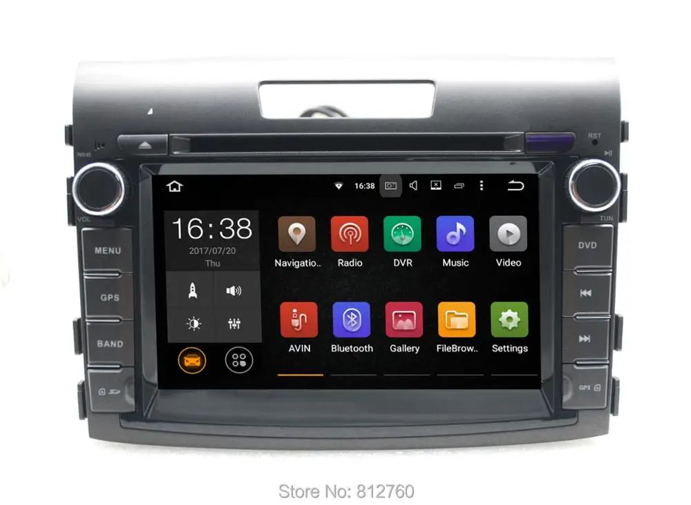 Sale Android 7.1 Quad core 2G RAM 16G ROM Car dvd player gps for Honda CRV 2012 2013 2014 car radio head unit multimedia player 0