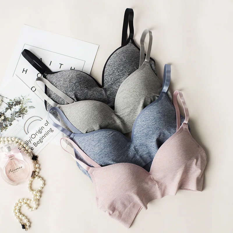

Rubick Ladies Ring-free Bra Sports Adjustment Pure-colour Comfort One-piece Smart Bra