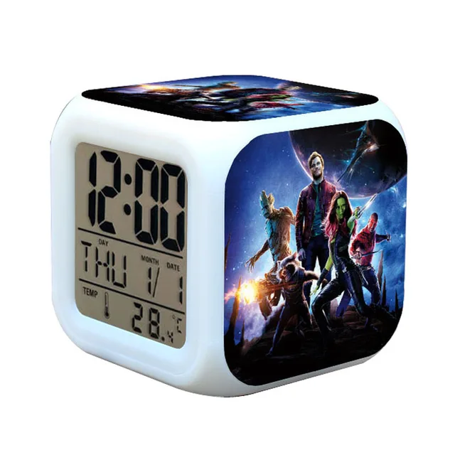 Guardians van de Galaxy wekkers kids nachtlampje digitale horloge ... Guardians van de Galaxy wekkers kids nachtlampje digitale horloge ...