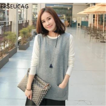 FRSEUCAG New spring and autumn sets of cashmere knitting vest Ms. Pullover round neck Sleeveless Short section Selling coat
FRSEUCAG New spring and autumn sets of cashmere knitting vest Ms. Pullover round neck Sleeveless Short section Selling coat
