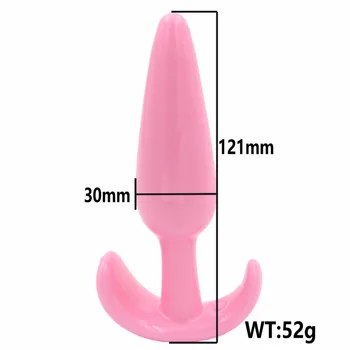 YEMA 5 PCS/Set Pink Silicone Portable Anal Plug Prostate Massagers & Powerful Vibrator G spot Stimulate Sex toys for Women Men 6