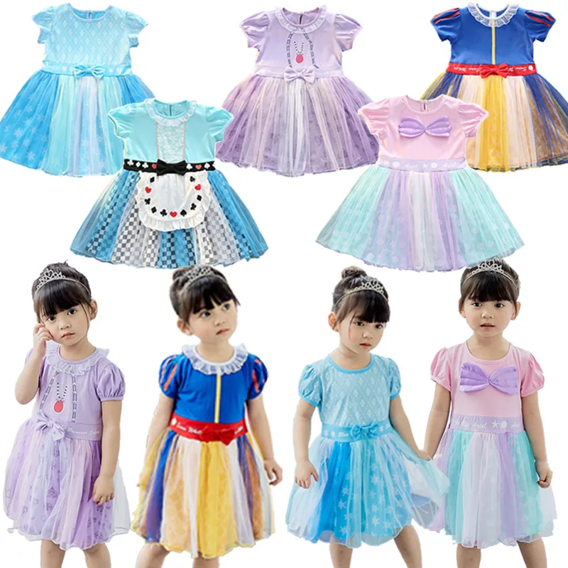 

Little Girls Halloween Costumes Cosplay Princess Dresses Elsa Anna Snow White Party Dress Baby Girls Dress Kids Clothing 2-6Y
