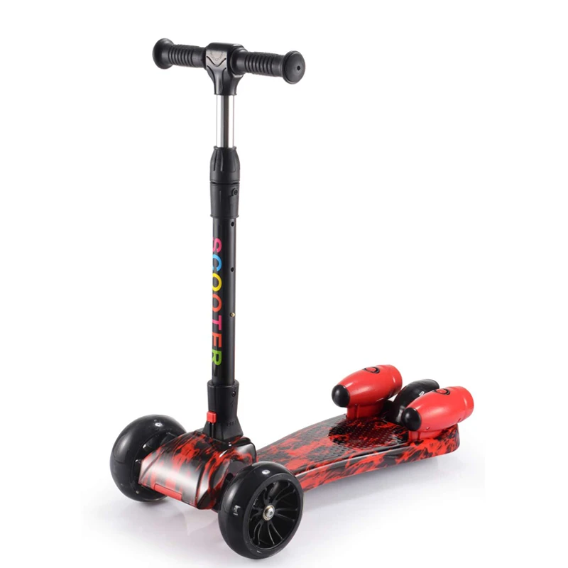 Scooter infantil de tres con flashes Juguete musical, scooter plegable de viaje, para a partir de 3 años|Coches montarse| - AliExpress