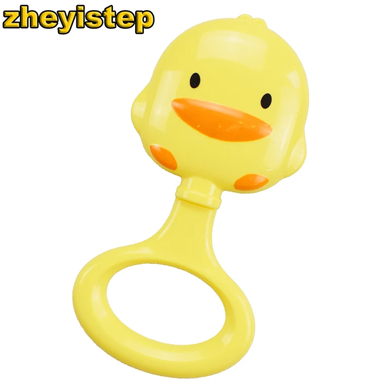 

Cartoon Duck Rattles Baby Rattle Molar Plastic Ring Bed Bell Ring Newborn Toys 0-12 Months Baby Educational Toys