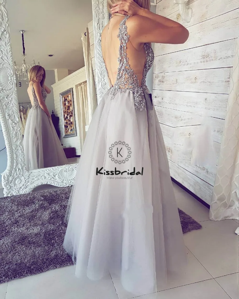 Vestido formatura Sexy спинки платья выпускного вечера Длинные Аппликации Тюль Вечеринка платье высокий разрез v-образным вырезом