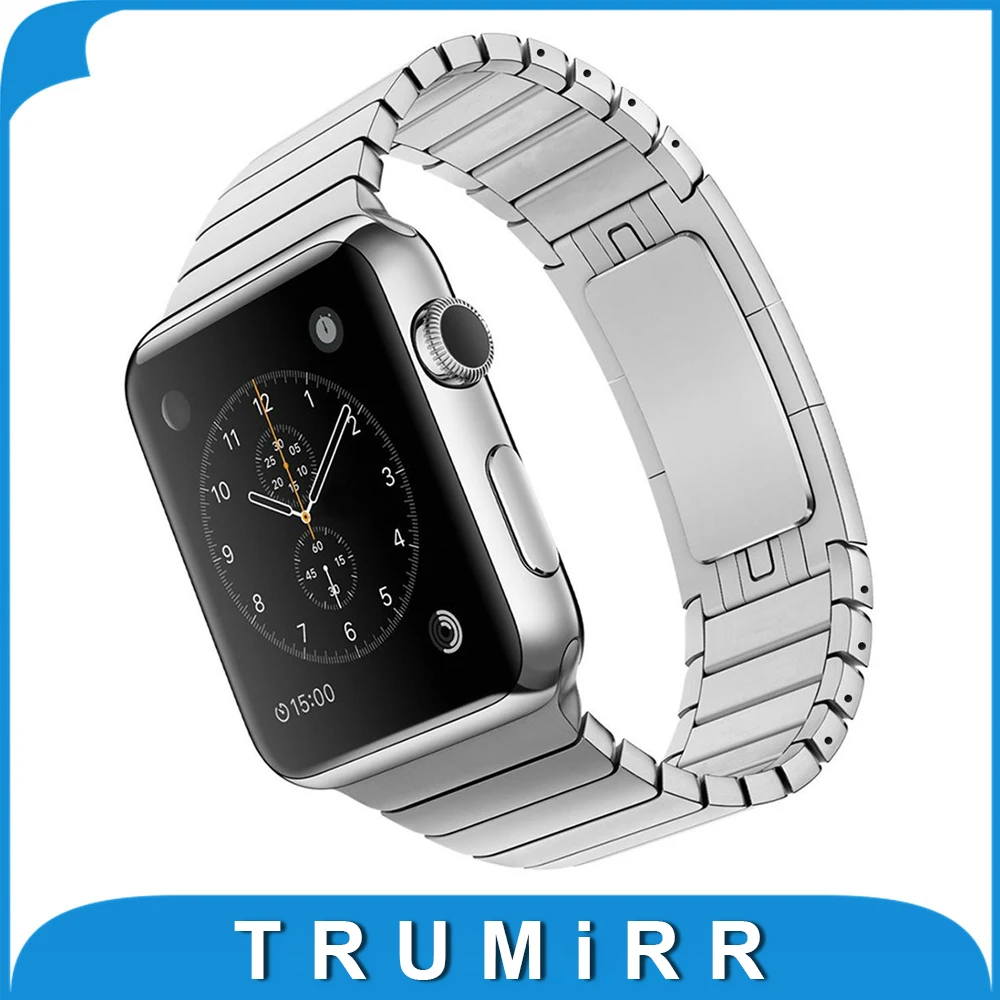 22mm 24mm Link Watchband for iWatch Apple Watch 38mm 42mm Stainless Steel Band Bracelet Strap with