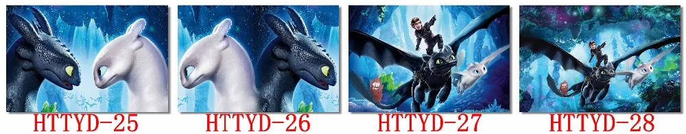 Печать на заказ Настенная роспись Как приручить дракона 3 плакат HTTYD 3D Наклейка на стену Беззубик обои для гостиной наклейки#0866