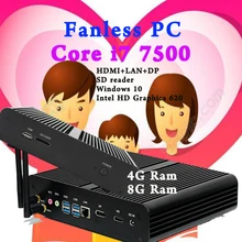 Latest Intel Core i7 7500U 7th Gen Kaby Lake Mini PC Windows 10 Fanless Mini Computer 4K HD Graphics 620 300M Wifi HDMI TV Box