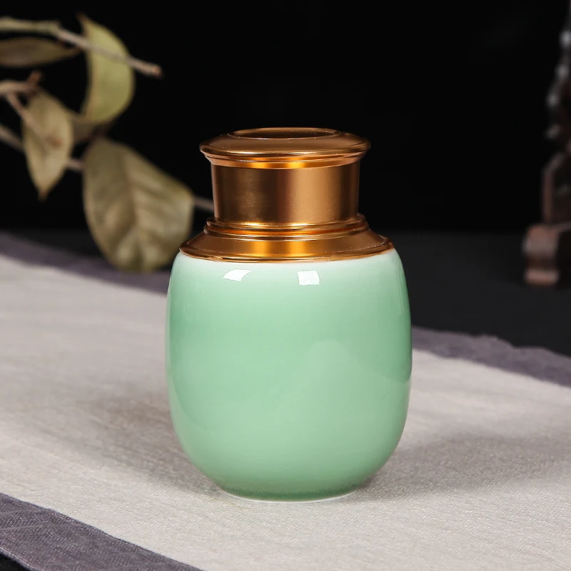 Китайский чайный набор Longquan Celadon, портативная чайная коробка, влагостойкая банка, бытовые чайные аксессуары WSHYUFEI