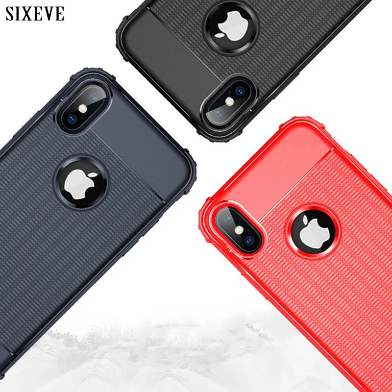 

Luxury Shockproof Bumper Silicone Phone Case For iPhone 6 S 6S 7 8 Plus X XS MAX XR 6Plus 7Plus 8Plus 360 Protection Back Cover