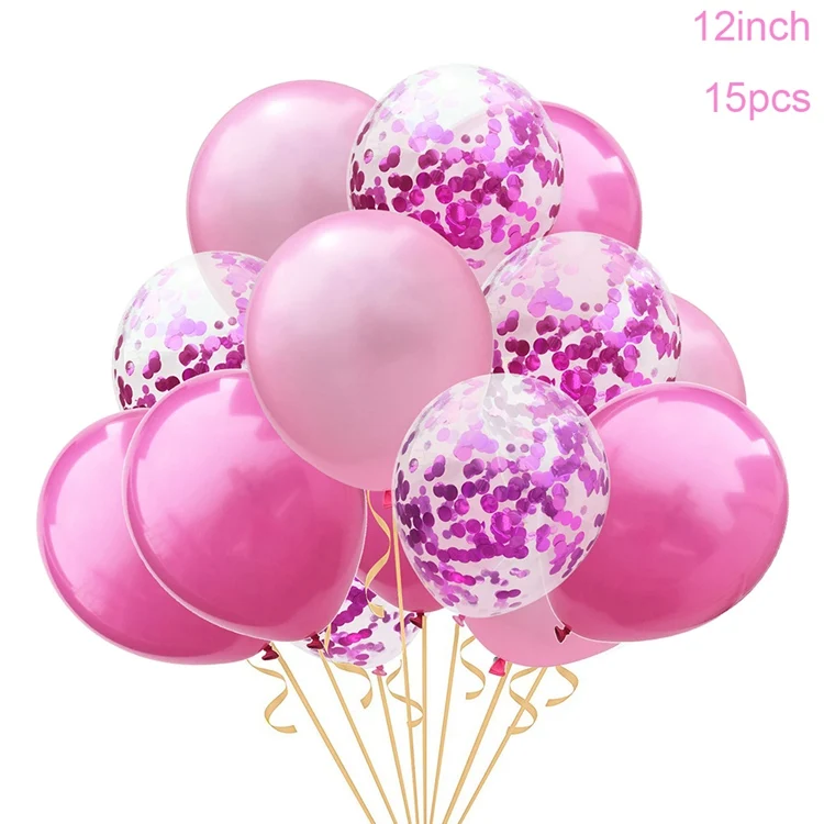 Йориу его девушка конфетти для воздушного шара розовый день рождения украшения детский душ девушка Babyshower принадлежности Oh ребенок пол раскрыть - Цвет: Balloons Set 4