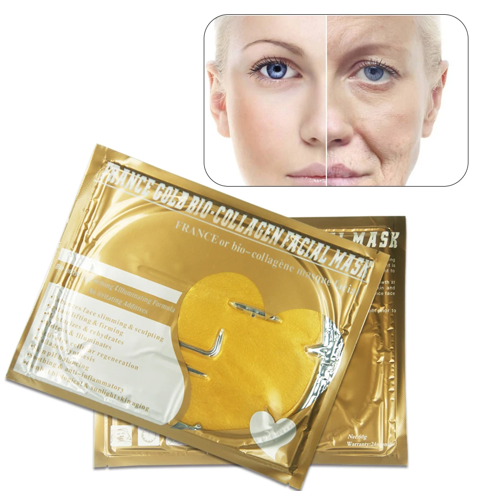 5 шт. Коллагеновые увлажняющие Антивозрастные маски для лица|mask hydrating|gold collagen face