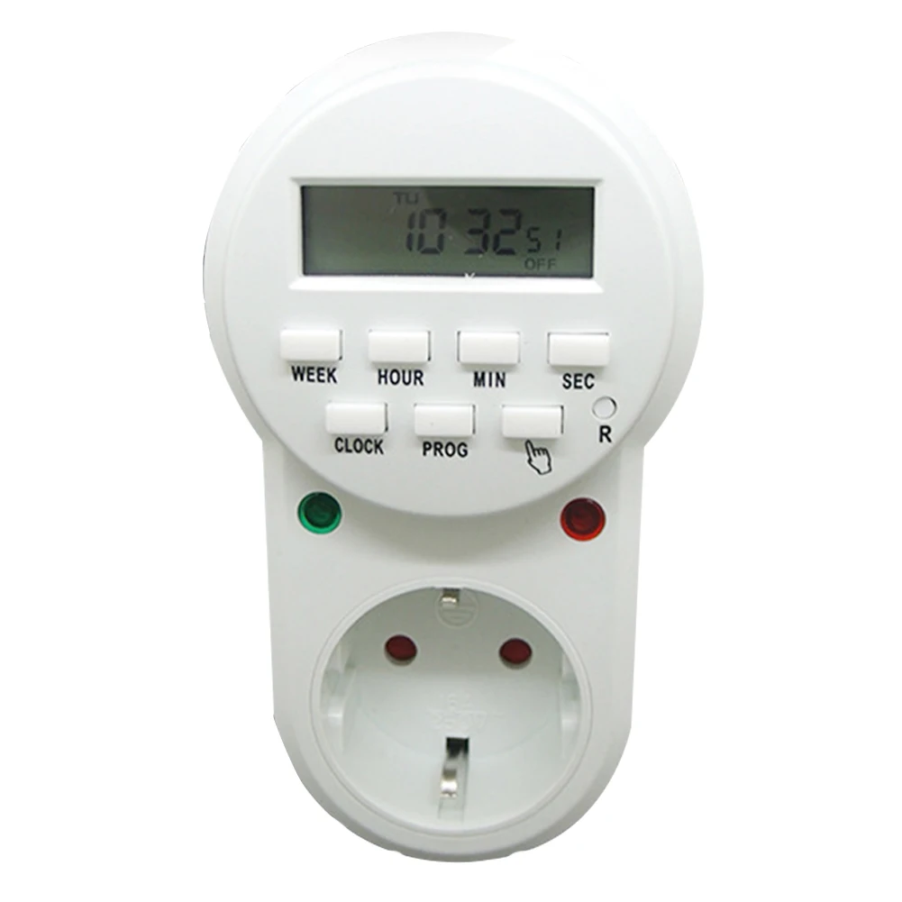 

Digital Wall Plug Relay 24 Hour Electronic Outlet mable Energy Saving Auto On Off Led Kitchen Switch Timer Socket Power